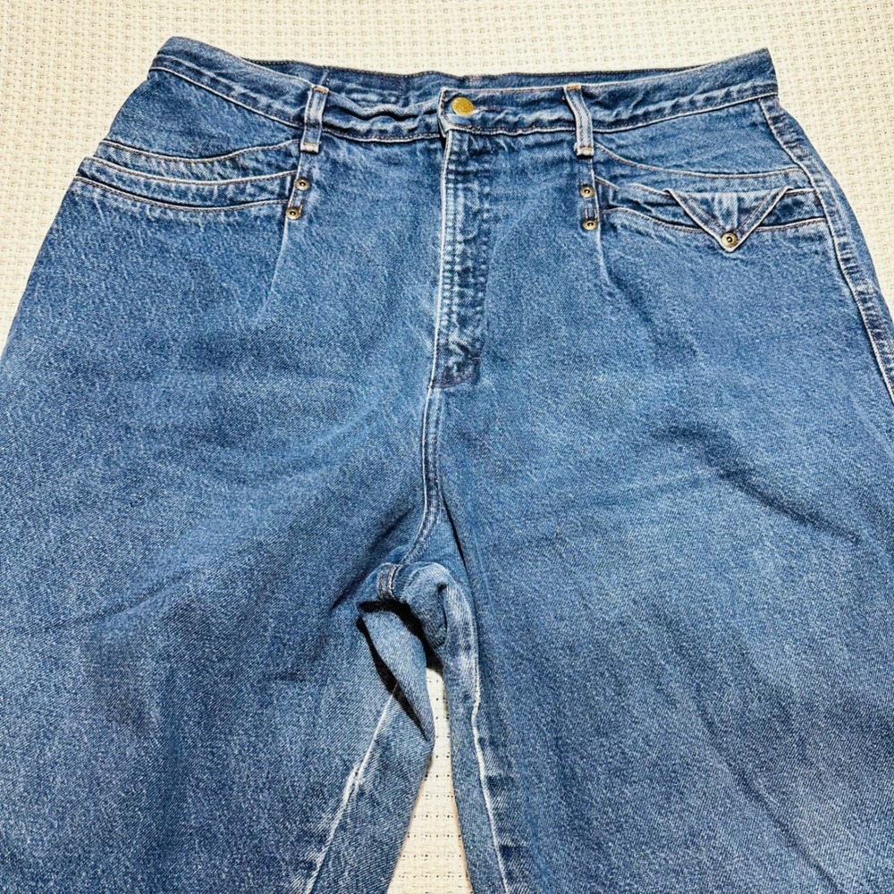 Vintage Rocky Mountain Western Jeans Womens 19/20 Blue High Waist Tapered V-Back - Picture 5 of 16
